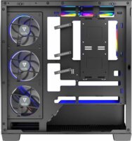 MODECOM VOLCANO STELLAR ARGB Midi Torony Számítógépház + 8db 120mm ventilátor - Fekete