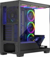 MODECOM VOLCANO STELLAR ARGB Midi Torony Számítógépház + 8db 120mm ventilátor - Fekete