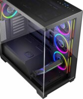 MODECOM VOLCANO STELLAR ARGB Midi Torony Számítógépház + 8db 120mm ventilátor - Fekete