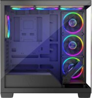 MODECOM VOLCANO STELLAR ARGB Midi Torony Számítógépház + 8db 120mm ventilátor - Fekete