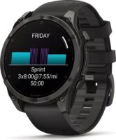 Garmin Fenix 8 AMOLED Érintőképernyős Okosóra 47mm Szilikon szíjjal - Fekete