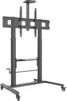 Techly ICA-TR230 52"-110" Állítható Magasságú LCD TV / Monitor Gurulós Padló Tartó Állvány - Fekete
