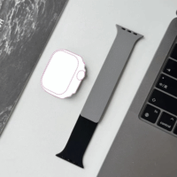 BlackBird BH1802 Apple Watch 38/40/41/42 mm Okosóra szíj - Fekete/Szürke