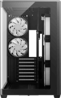 DEEPCOOL ATX CG590U 5F Midi Torony Számítógépház + 5db 120mm ventilátor - Fekete