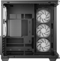 DEEPCOOL ATX CG590U 5F Midi Torony Számítógépház + 5db 120mm ventilátor - Fekete