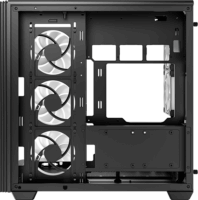 DEEPCOOL ATX CG590U 5F Midi Torony Számítógépház + 5db 120mm ventilátor - Fekete