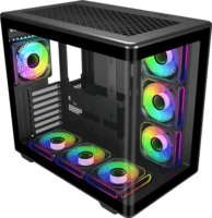COOLER MASTER ATX ELITE 600 Midi Torony Számítógépház + 6db 120mm ventilátor - Fekete