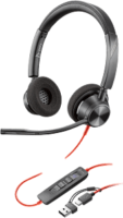 HP Poly Blackwire C3220 USB-A/USB-C Call Center Sztereo Headset - Fekete