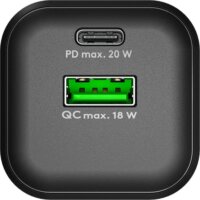 Goobay 79620 USB-A / USB-C GaN Hálózati Töltő Adapter 20W - Fekete