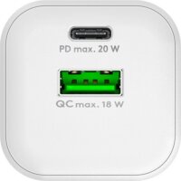 Goobay 79621 USB-A / USB-C GaN Hálózati töltő Adapter 20W - Fehér