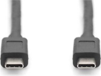 Digitus AK-300139-010-S USB-C apa - USB-C 3.2 Gen 2 apa Adat és Töltőkábel 100 Watt 1m - Fekete