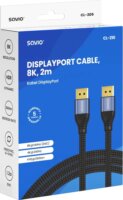 Savio CL-210 DisplayPort 2.1 apa - DisplayPort 2.1 8K apa Kábel 2m - Fekete