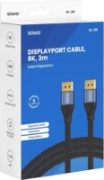 Savio CL-211 DisplayPort 2.1 apa - DisplayPort 2.1 apa Kábel 3m - Fekete