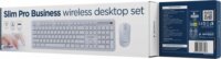 Gembird KBS-WPS-01 Slim Wireless Billentyűzet + Egér US - Fehér