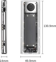 Orico TCM2-G20-BK M.2 USB-C 3.2 Gen 2x2 Külső SSD ház - Fekete