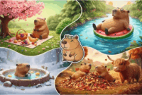 Trefl 23052 Négy évszak kapibarákkal 300 darabos puzzle
