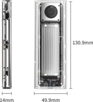 Orico TCM2-U4-SV-BP M.2 NVMe USB4 Külső SSD ház - Szürke