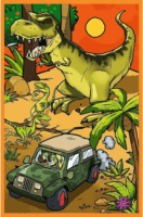 Trefl 34888 Treflikék a dinoszauruszok világában 3az 1-ben puzzle