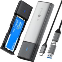Orico STPWDM2-G2-GY M.2 USB-A / USB-C 3.2 Gen 2 Külső SSD ház - Fekete/Ezüst