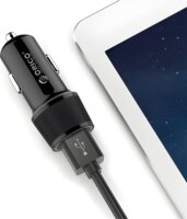 Orico UCC-2U-BK USB-A + USB-C Autós Töltő 15W - Fekete