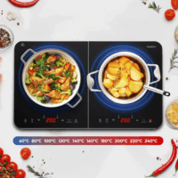 Medion LIFE MD18493 Hordozható 2 zónás Indukciós főzőlap 3500 W - Fekete