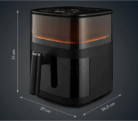 Medion Life X10 MD11780 AirFryer Okos Forrólevegős sütő 5L 1500 Watt - Fekete