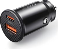 Orico PM-30-1A1C-BK USB-A + USB-C Autós Gyorstöltő 30W - Fekete