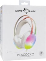 White Shark Peacock-W-2 Vezetékes Gamer RGB Fejhallgató Headset - Fehér