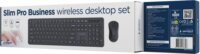 Gembird KBS-WPS-01 Slim Wireless Billentyűzet + Egér US - Fekete
