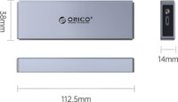 Orico CM2C3-GY M.2 SATA USB-C 3.1 Gen 2 Külső SSD ház - Szürke