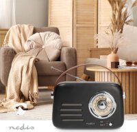 Nedis RDFM2600BK Hordozható FM Táskarádió - Fekete