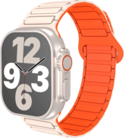BlackBird BH1783 Apple Watch 38/40/41/42 mm Okosóra szíj - Barna/Narancssárga