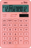 Deli Macaron 120 Elem / Napelem 12 digit asztali számológép - Pink