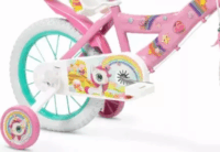 Toimsa Unicornio Gyermek kerékpár babaüléssel és kosárral 12" - Rózsaszín/Mintás
