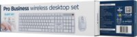 Gembird KBS-WMS-01-W Wireless Billentyűzet + Egér US - Fehér