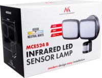 Maclean MCE524 B LED Kül / Beltéri Mozgásérzékelős Fali lámpa - Fekete