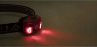 Montis MT002 Akkus LED Fejlámpa 100 Lumen - Piros / Fekete