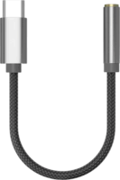 KZ AM01 USB-C apa - 3,5mm Jack anya Átalakító Adapter - Szürke