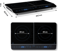 Medion LIFE MD 15324 Hordozható 2 zónás Indukciós főzőlap 3500 W - Fekete