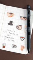 Zebra Study with Coffee 0.5 mm 5 darabos Zselés toll készlet - Töb színű
