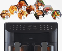 Medion Doppel Life P20 MD11760 AirFryer Forrólevegős sütő 2x4,35L 2600 Watt - Fekete