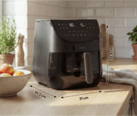 Medion Life X20 MD 13060 AirFryer Forrólevegős sütő 6,6L 1700 Watt - Fekete