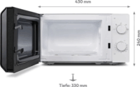 Medion MD11475 Mikrohullámú sütő 20L 700W - Fekete/Fehér