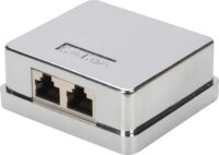 Digitus DN-93713 2x RJ45 Cat6a Árnyékolt Hálózati Csatlakozódoboz - Fehér