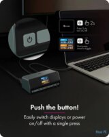Raidsonic Heart Dock 2300 11-in-1 Laptop Dokkoló Állomás két videókimenettel és LCD kijelzővel