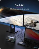 Raidsonic Heart Dock 2300 11-in-1 Laptop Dokkoló Állomás két videókimenettel és LCD kijelzővel