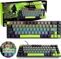 Media-Tech MT1260 MX60 60% Mechanikus Vezetékes Gaming Billentyűzet ENG - Fekete/Szürke/Zöld