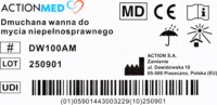 ActionMed DW100AM Felfújható fürdőkád Ágyban való fürdetéshez
