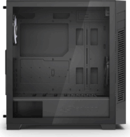 Sharkoon S25-W2 ARGB Midi Torony Számítógépház + 2db 120mm ventilátor - Fekete