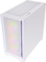 Silentware Flow 110 ARGB Midi Torony Számítógépház + 4db 120mm ventilátor - Fehér
